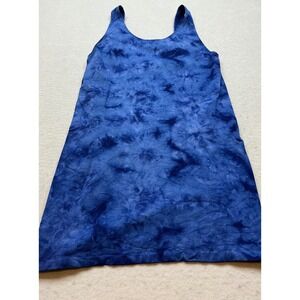 Rock & Republic Tank Top Blue Tie Dye XL Sleeveless Stretch Scoop Neck Womens